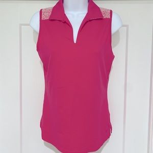 Pink golf shirt